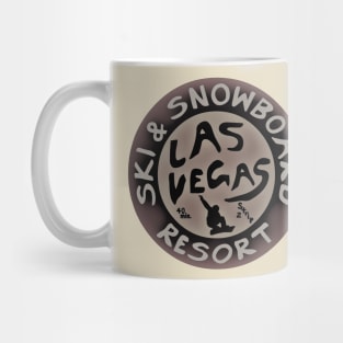 Las Vegas Ski & Snowboard Resort Logo in Orangish Tint Mug